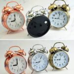 Stylish Bedside/Desk Alarm Clock- Silver