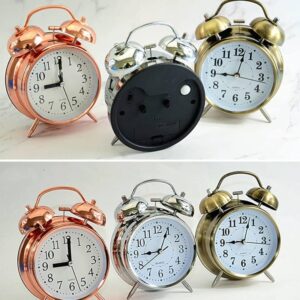 Stylish Bedside/Desk Alarm Clock- Silver